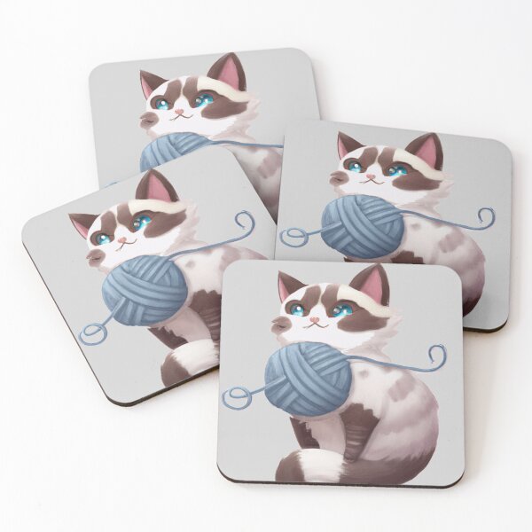 Item preview, Funny And Cute Cat With A Ball Of Wool designed and sold by Color-Me-Blue.