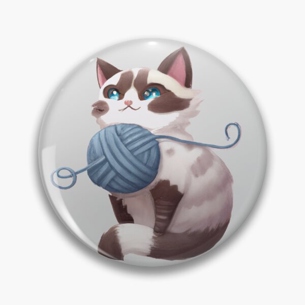 Item preview, Funny And Cute Cat With A Ball Of Wool designed and sold by Color-Me-Blue.