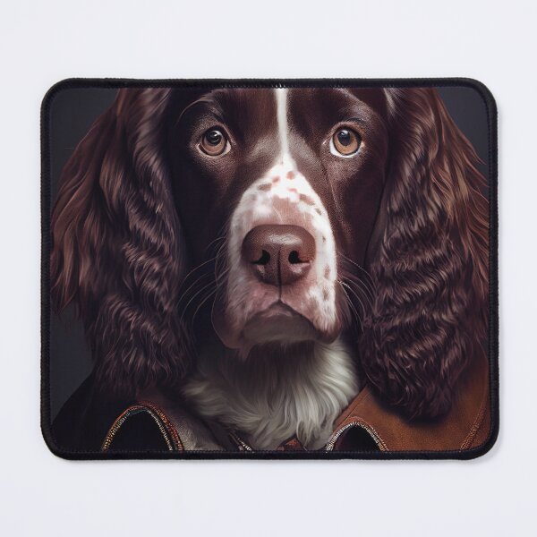Item preview, English Springer Spaniel Dog wearing leather jacket - Dog Breed Portrait designed and sold by Nalaxation.