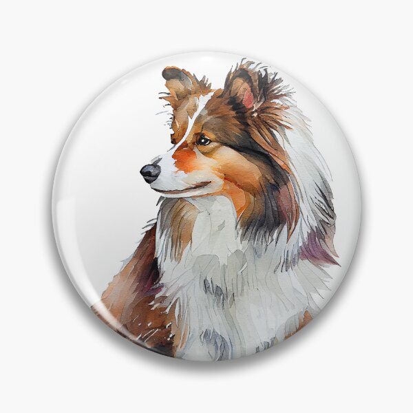 Artikelvorschau, Watercolor Painting of Shetland Sheepdog Small Dog Breed entworfen und verkauft von Nalaxation.
