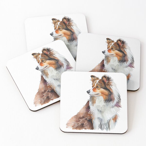 Item preview, Watercolor Painting of Shetland Sheepdog Small Dog Breed designed and sold by Nalaxation.