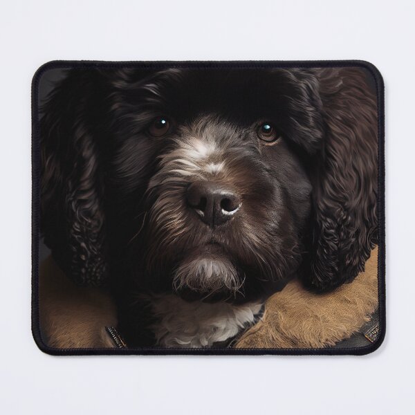 Item preview, Portuguese Water wearing leather jacket - Dog Breed Portrait designed and sold by Nalaxation.