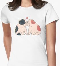 Camiseta entallada para mujer Besos de Bulldog Inglés