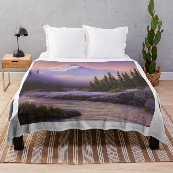 Item preview, Sunset With Creek, Trees and Big Mountain designed and sold by CMHerd.