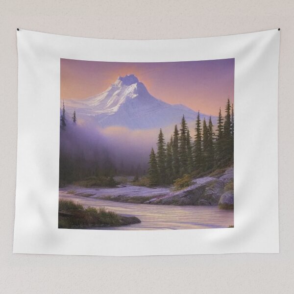 Item preview, Sunset With Creek, Trees and Big Mountain designed and sold by CMHerd.
