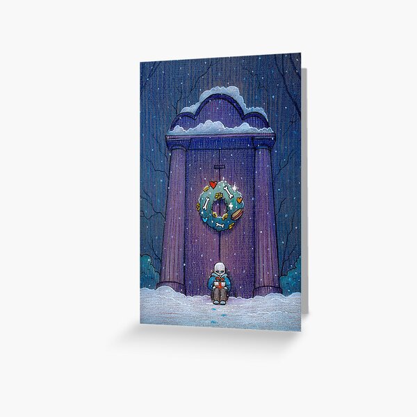Undertale Christmas Door Greeting Card