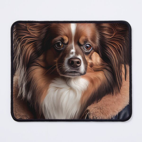 Item preview, Papillon wearing leather jacket - Dog Breed Portrait designed and sold by Nalaxation.