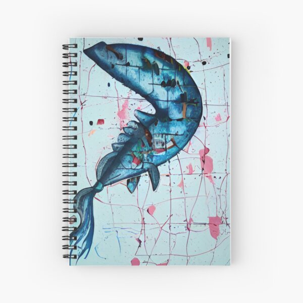 I immediately smeared the map of everyday life, splashing paint from a glass; I showed the oblique cheekbones of the ocean on a dish of jelly #drainpipeflute Spiral Notebook