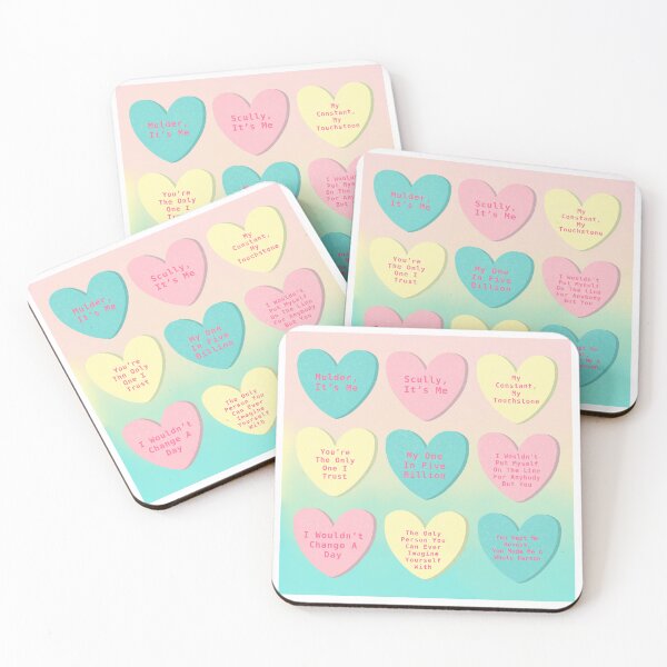 Item preview, mulder and scully conversation hearts (with background) designed and sold by DanaScully0709.