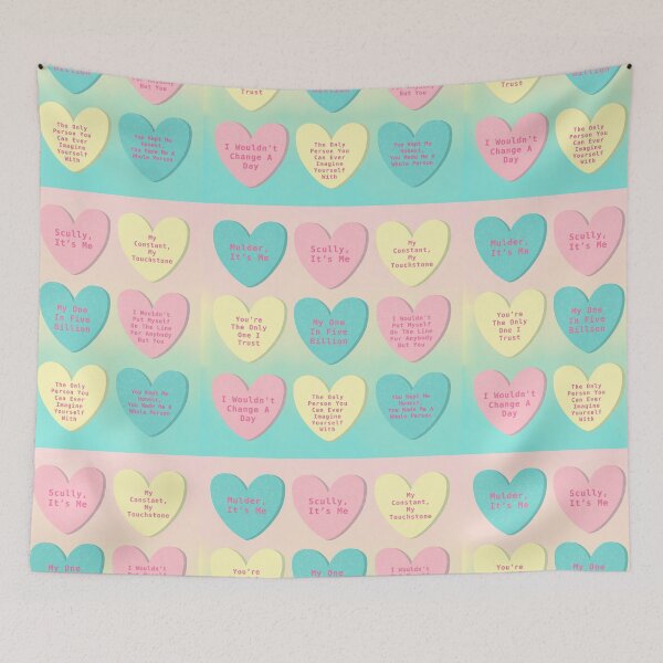 Item preview, mulder and scully conversation hearts (with background) designed and sold by DanaScully0709.