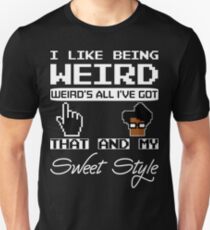 8 Bit Retro Moss I Like Being Weird Unisex T-Shirt