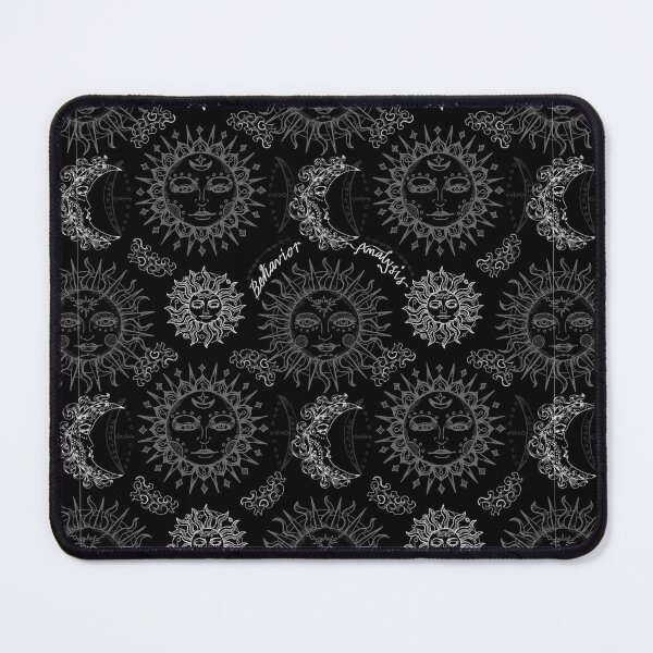 Item preview, Behavior Analysis Black and White Celestial Seamless Print designed and sold by abawizard.