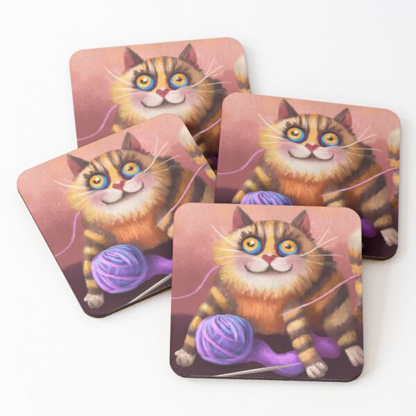 Item preview, Funny And Cute Cat With A Ball Of Wool designed and sold by Color-Me-Blue.