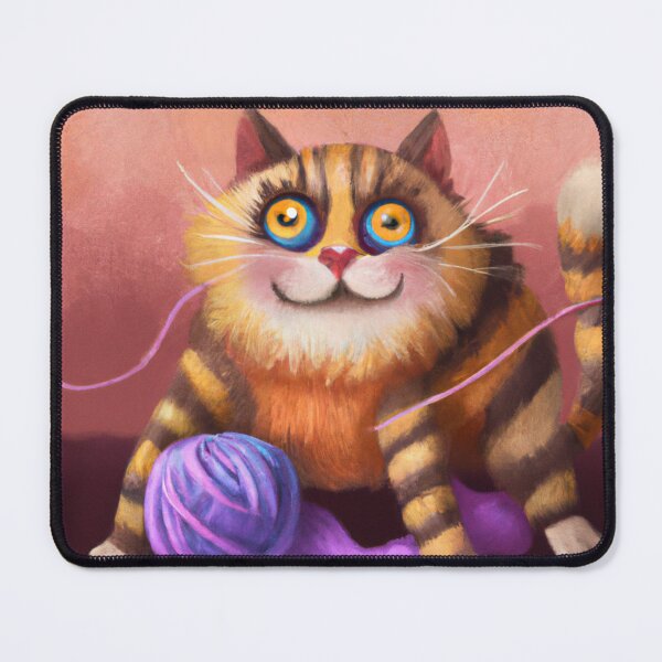 Item preview, Funny And Cute Cat With A Ball Of Wool designed and sold by Color-Me-Blue.