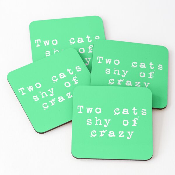 Item preview, Two Cats Shy of Crazy - sarcastic shirt designed and sold by hardscuffle.