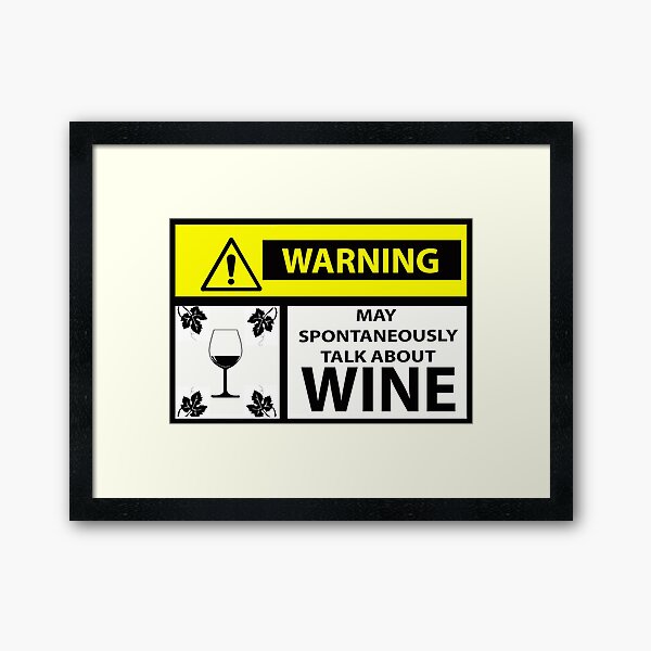 Spontaneous Outbursts about Wine by Adelaide Artist Avril Thomas at Magpie Springs Framed Art Print