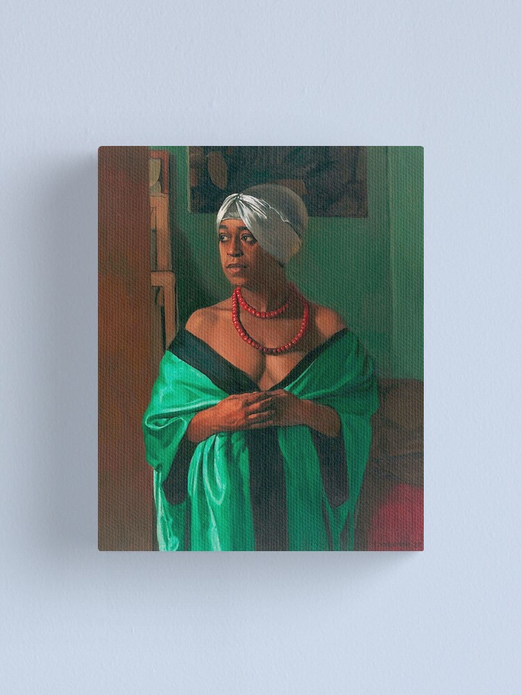 Alternate view of Vintage Felix Vallotton Portrait of Aicha Goblet 1922 Fine Art Canvas Print