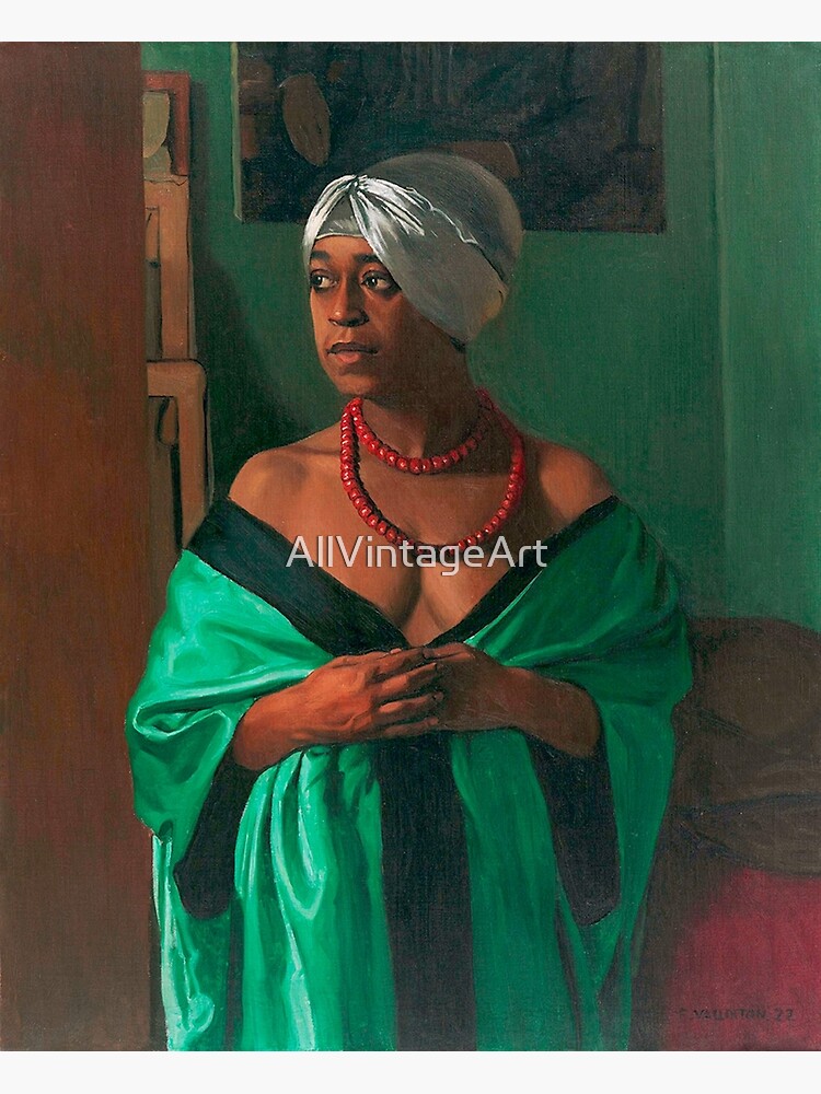 Discover Vintage Felix Vallotton Portrait of Aicha Goblet 1922 Fine Art Canvas