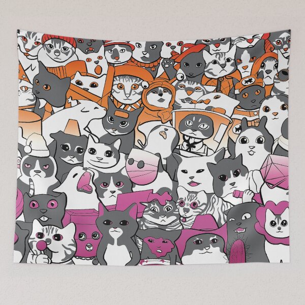 Item preview, Lesbian Pride Cats designed and sold by SavvytabbyArt.