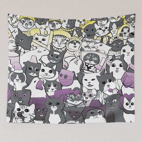 Item preview, Nonbinary Pride Cats designed and sold by SavvytabbyArt.