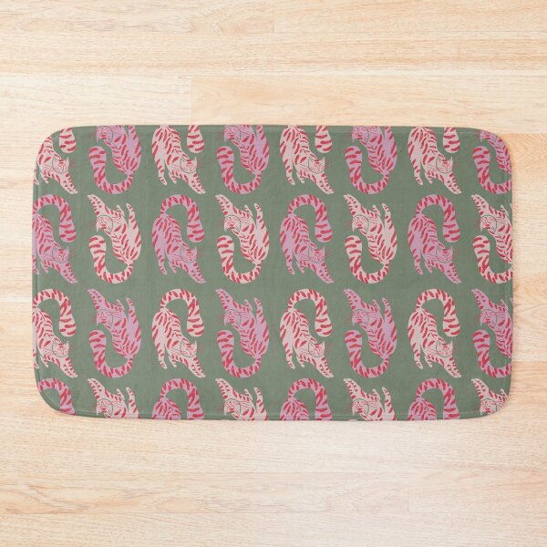 Item preview, Cute Jungle Tigers Pattern In Muted Colors Green designed and sold by scorpiolane.