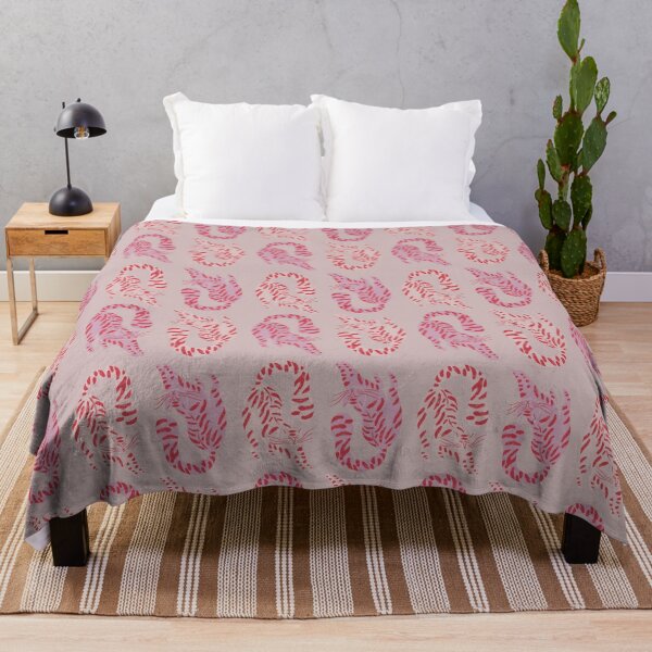 Item preview, Cute Jungle Tigers Pattern In Muted Colors Gray Pink designed and sold by scorpiolane.