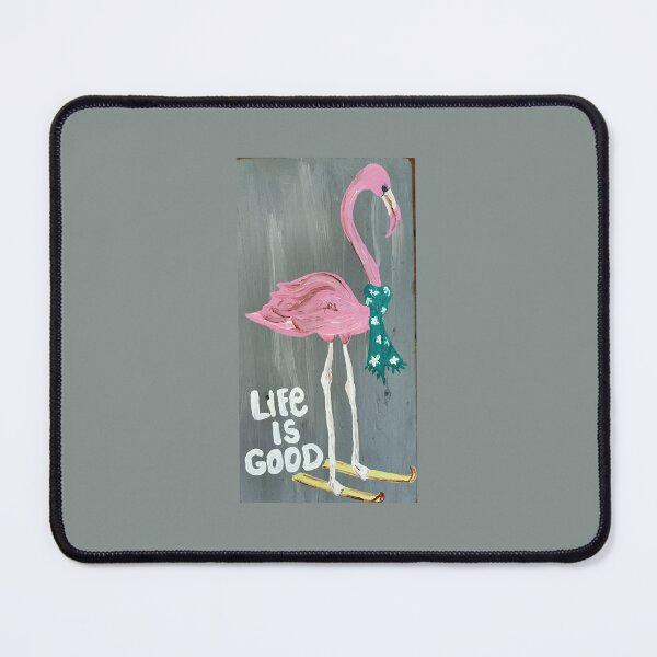 Item preview, Flamingo skier cute sports guy painting designed and sold by vibeno1.