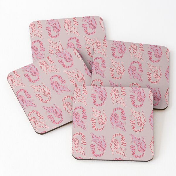 Item preview, Cute Jungle Tigers Pattern In Muted Colors Pale Pink designed and sold by scorpiolane.