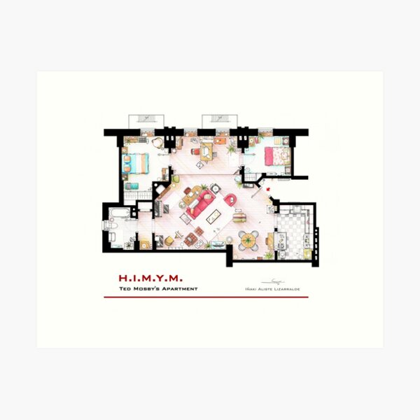 Aperçu de l'œuvre  à l'échelle créée et vendue par TV Floorplans & More.