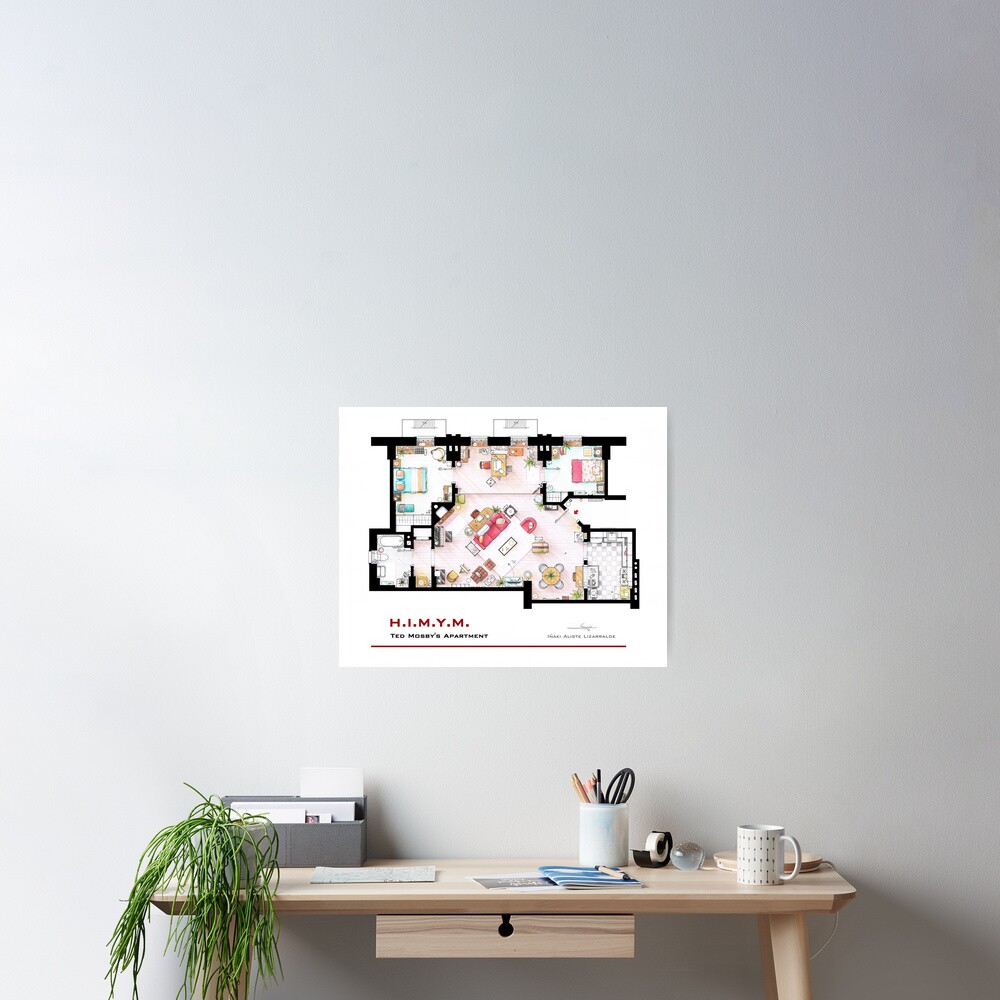 "Ted Mosby's apartment from 'HIMYM'" Poster for Sale by nikneuk Redbubble