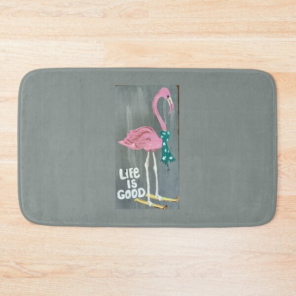 Item preview, Flamingo skier cute sports guy painting designed and sold by vibeno1.