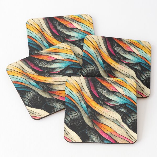 Item preview, Colorful waves (4/4) designed and sold by sabantha.