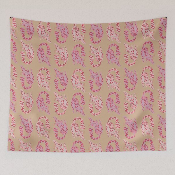 Item preview, Cute Jungle Tigers Pattern In Muted Colors Peach Yellow designed and sold by scorpiolane.