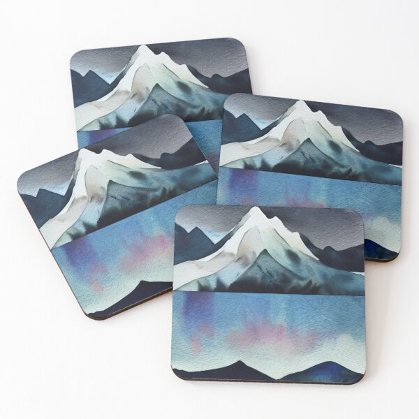 Mountain peaks Sleep in the darkness of the night; Silent valleys Are full of fresh haze; The road does not dust, the sheets do not tremble ... Wait a little, rest and you. Coasters (Set of 4)