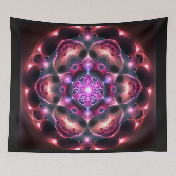 Item preview, Pink Neon Mandala Pattern designed and sold by AdamesArtStudio.