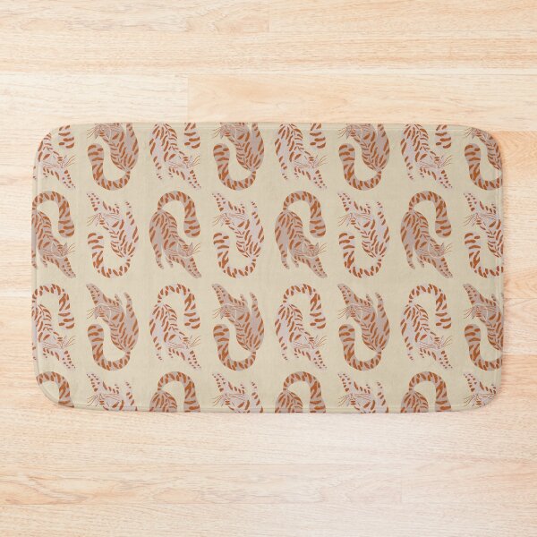 Item preview, Cute Jungle Tigers Pattern In Muted Colors Brown & Muted Yellow designed and sold by scorpiolane.
