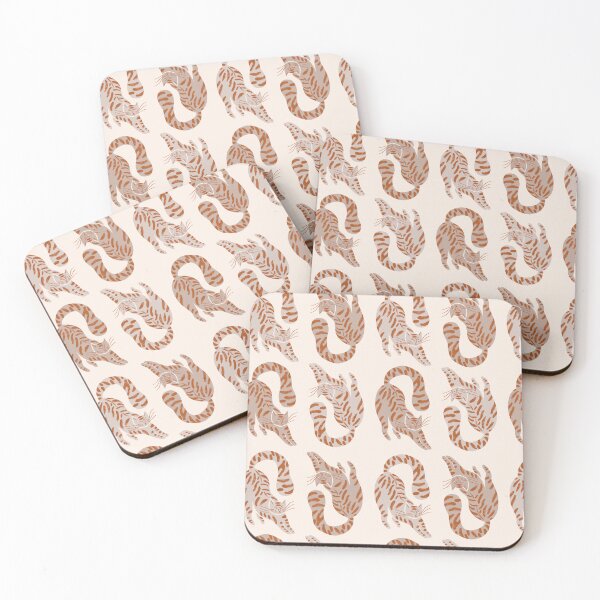 Item preview, Cute Jungle Tigers Pattern In Muted Colors Cream & Brown designed and sold by scorpiolane.