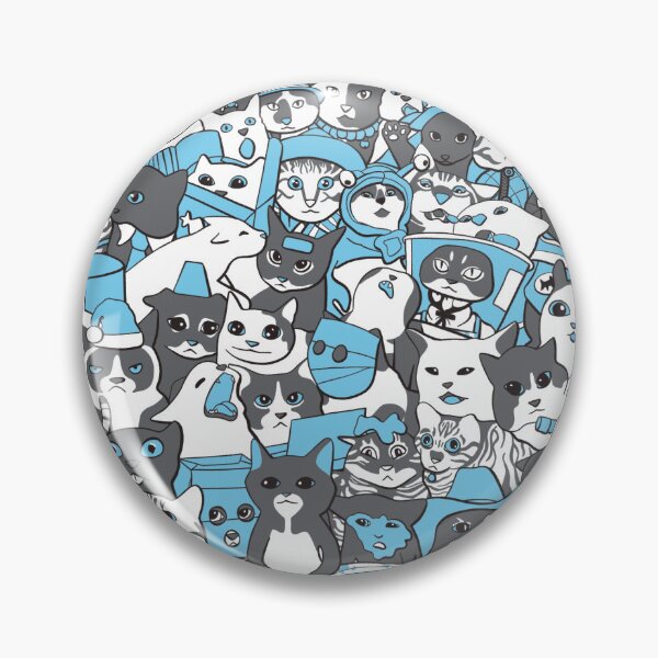 Item preview, Cat Doodle Collage - Sky designed and sold by SavvytabbyArt.