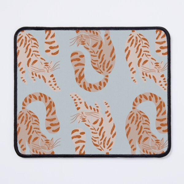 Item preview, Cute Jungle Tigers Pattern In Muted Colors Gray Blue & Brown designed and sold by scorpiolane.