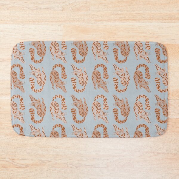 Item preview, Cute Jungle Tigers Pattern In Muted Colors Gray Blue & Brown designed and sold by scorpiolane.