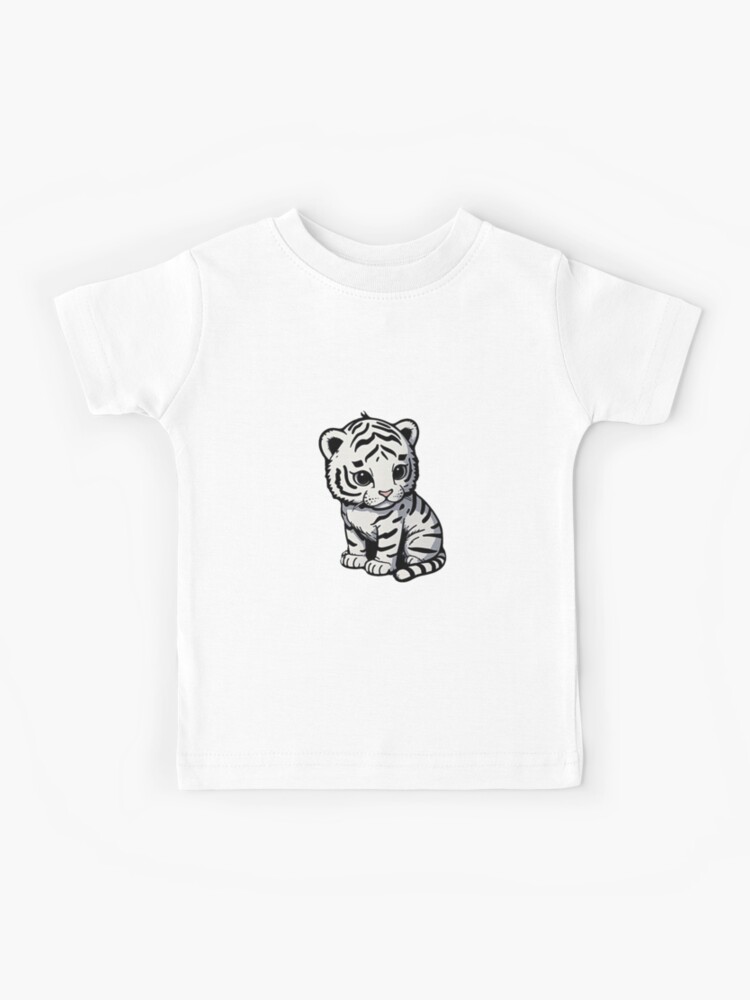 White Tiger - white t shirt top tee design art - mens, womens, kids, baby  sizes