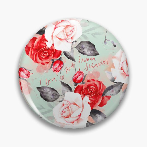 Item preview, I Love Human Behavior Red Floral Seamless Print designed and sold by abawizard.