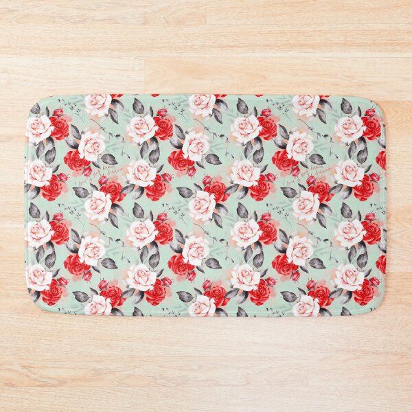 Item preview, I Love Human Behavior Red Floral Seamless Print designed and sold by abawizard.