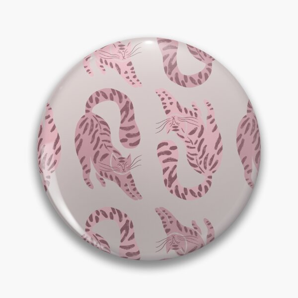 Item preview, Cute Jungle Tigers Pattern In Muted Colors Light & Dark Muted Pink designed and sold by scorpiolane.