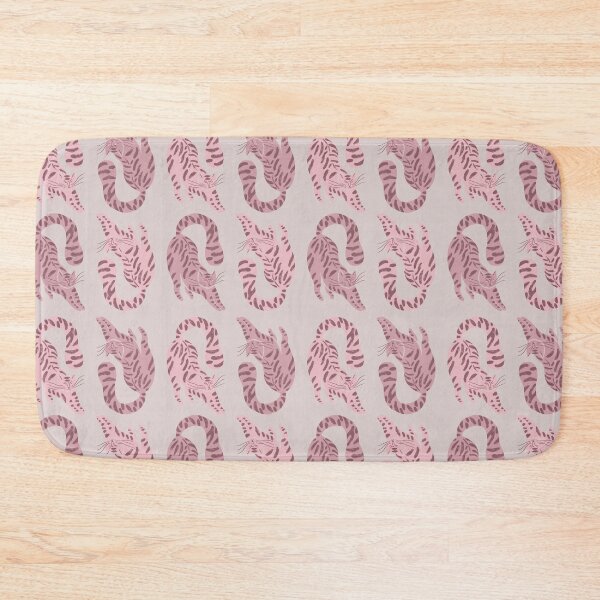 Item preview, Cute Jungle Tigers Pattern In Muted Colors Light & Dark Muted Pink designed and sold by scorpiolane.