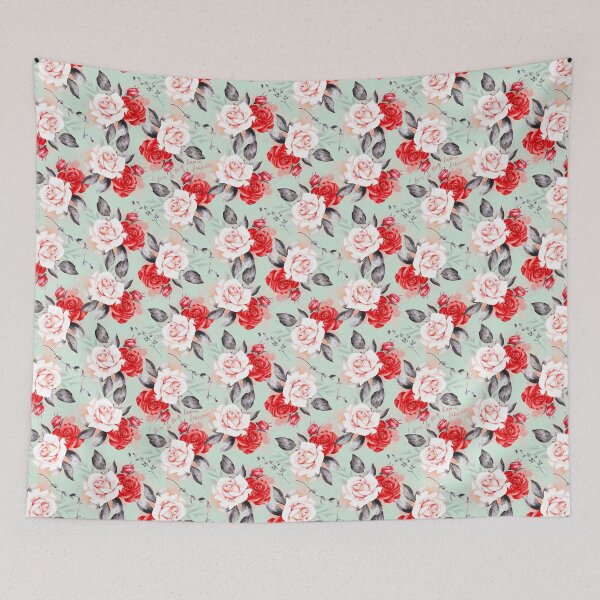 Item preview, I Love Human Behavior Red Floral Seamless Print designed and sold by abawizard.