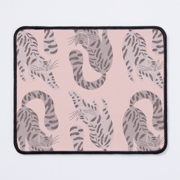 Item preview, Cute Jungle Tigers Pattern In Muted Colors Pink & Gray designed and sold by scorpiolane.