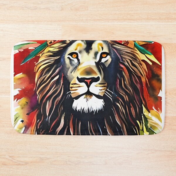 Item preview, Majestic King, colorful Lion King with crown, Lion of Judah designed and sold by ArtistryCynthie.