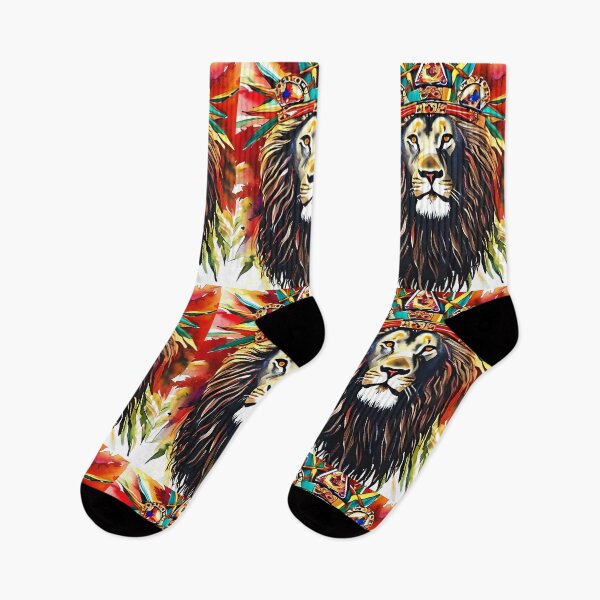 Item preview, Majestic King, colorful Lion King with crown, Lion of Judah designed and sold by ArtistryCynthie.