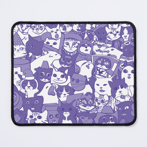 Item preview, Cat Doodle Collage - Lavender Wash designed and sold by SavvytabbyArt.